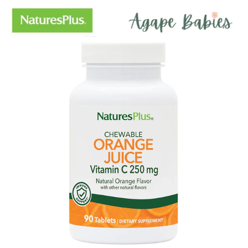 Nature's Plus Orange Juice Vitamin C 250 mg Chewable, 90 tabs.