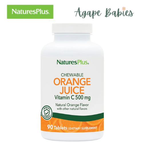 Nature's Plus Orange Juice Vitamin C 500 mg Chewable, 90 tabs.