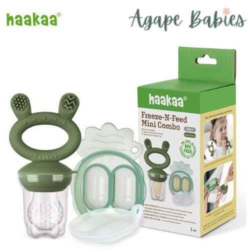 Haakaa Freeze-N-Feed Mini Combo - Feeder + Pea Green Tray - 9 Color