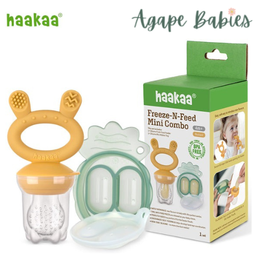 Haakaa Freeze-N-Feed Mini Combo - Feeder + Pea Green Tray - 9 Color