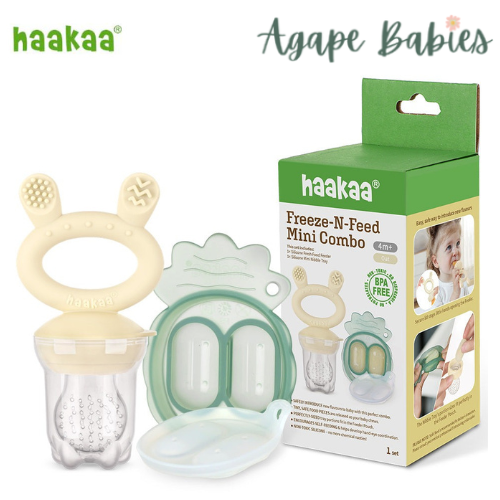 Haakaa Freeze-N-Feed Mini Combo - Feeder + Pea Green Tray - 9 Color