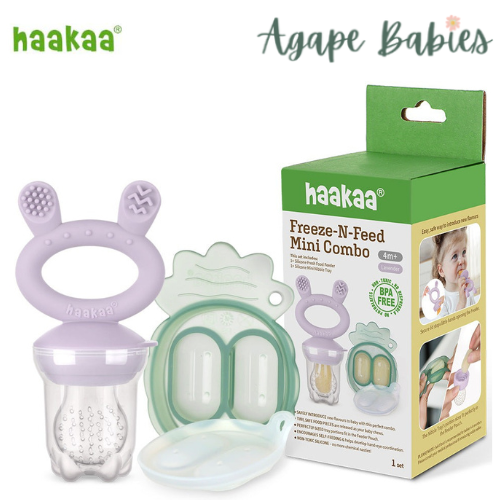 Haakaa Freeze-N-Feed Mini Combo - Feeder + Pea Green Tray - 9 Color