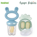 Haakaa Freeze-N-Feed Mini Combo - Feeder + Pea Green Tray - 10 Color