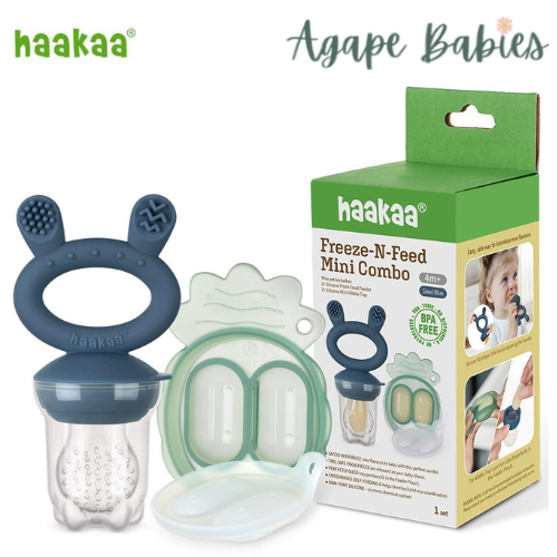 Haakaa Freeze-N-Feed Mini Combo - Feeder + Pea Green Tray - 9 Color