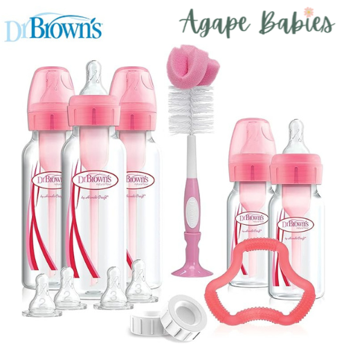 Dr Brown's PP Options+ Narrow-Neck Bottle Pink Gift Set