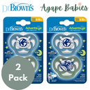[Bundle Of 2] Dr. Brown’s Advantage Glow-in-the-Dark Pacifier, 2-Pack