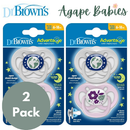 [Bundle Of 2] Dr. Brown’s Advantage Glow-in-the-Dark Pacifier, 2-Pack