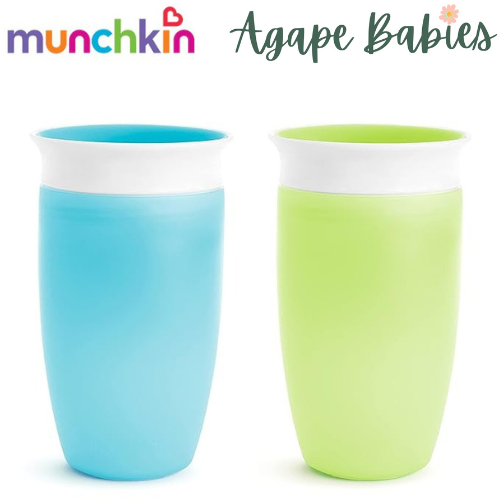 Munchkin Miracle® 360° Sippy Cup Twin Pack - 10oz (Blue & Green)