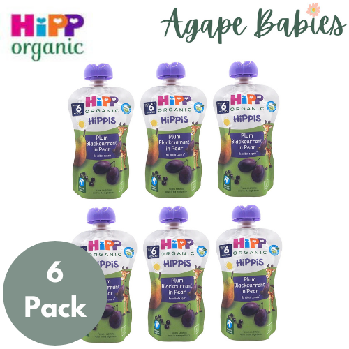 [6-Pack] Hipp Organic Plum Blackcurrant in Pear 100g Exp: 09/24