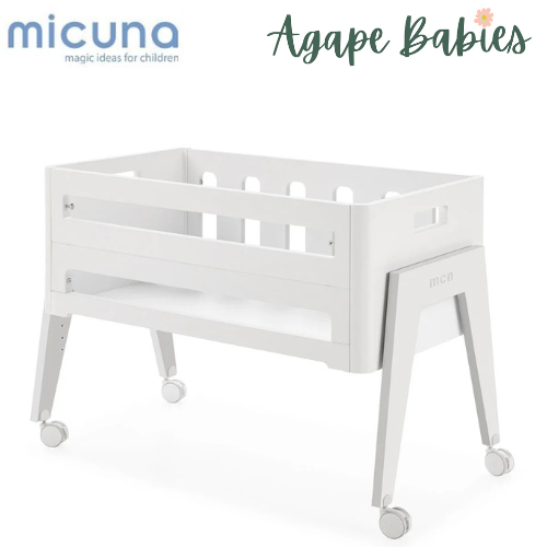 Micuna Lulu Minicot - White/Natural Wax