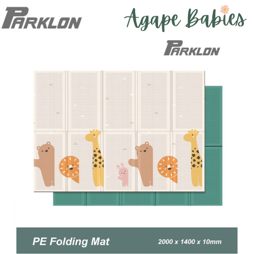 Parklon PE Folding Mat Hello Zoo (Size: 2000 x 1400mm)