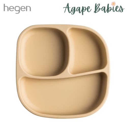 Hegen Divided Suction Plate Silicone Taupe