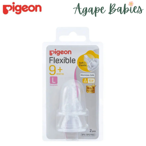 Pigeon Flexible Peristaltic Nipple Blister Pack 2pcs/Set (L)