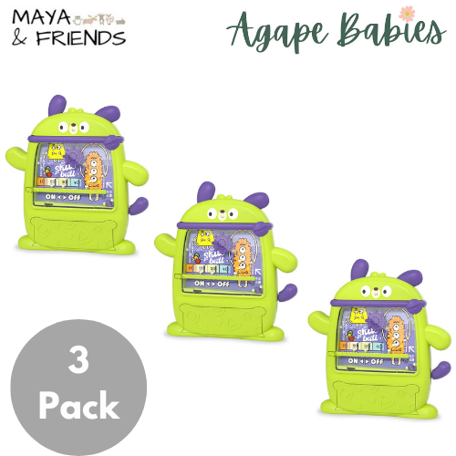 [3 Pack] Maya & Friends Mini Handheld Pinball Game (Assorted Colours)