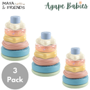 [3 Pack] Maya & Friends 7pcs Baby Stacking Ring Set