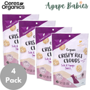 [4 Pack] Ceres Organics Crispy Rice Clouds 50g - 2 Types