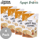 [4 Pack] Ceres Organics Crispy Rice Clouds 50g - 2 Types