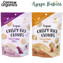 [4 Pack] Ceres Organics Crispy Rice Clouds 50g - 2 Types