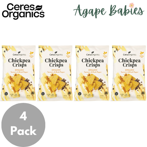 [4 Pack] Ceres Organics Chickpea Crisps - 2 Types