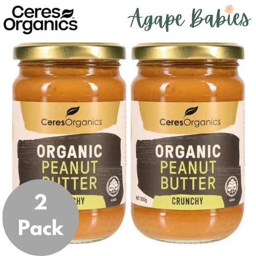 [2 Pack] Ceres Organics Peanut Butter Crunchy - 300g