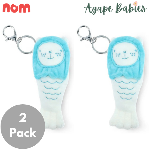 [2 Pack] Nom Merlion Chou Chou Mini Keychain - 2 Colors