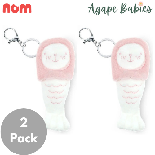 [2 Pack] Nom Merlion Chou Chou Mini Keychain - 2 Colors