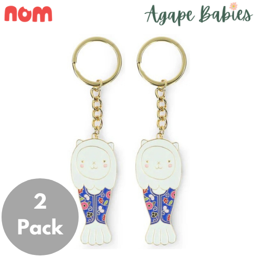 [2 Pack] Nom Merlion Outfit Keychain - 2 Designs