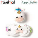 Travelmall 3D Shaped Travel Pillow & with Eye Mask Set - Unicorn