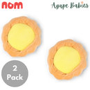 [2 Pack] Nom Waggle Egg Tart Squeakie Chew Toy (Premium)