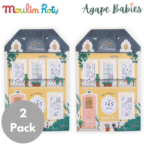 [2 Pack] Moulin Roty Les Parisiennes Colouring and Sticker Book