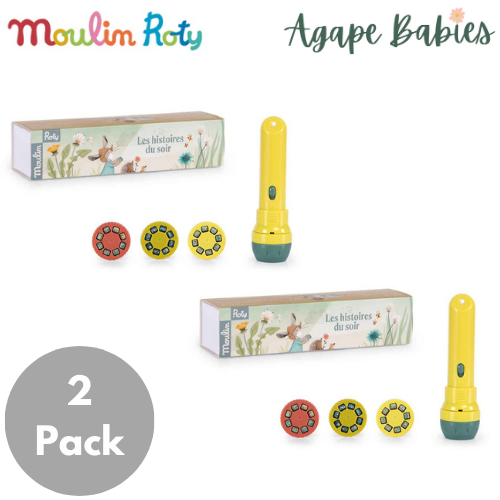 [2 Pack] Moulin Roty Trois Petits Lapin Storybook Torch