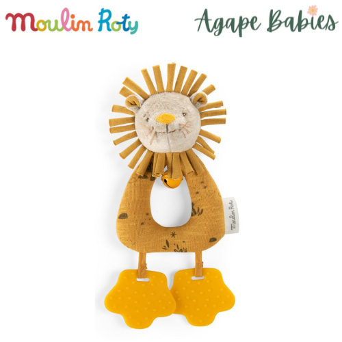 Moulin Roty Sous Mon Baobab Lion Ring Rattle