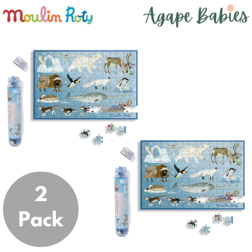 [2 Pack] Moulin Roty Les Grands Explorateurs 150pc Mini Puzzle - The Arctic