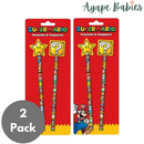 [2 Pack] Pyramid Super Mario 2-in-1 Pencils Set