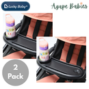 [2 Pack] Lucky baby Universal Clip On Stroller Tray (Mobile & Cup Holder)
