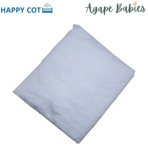 Happy Cot 100% Cotton Fitted Sheet - Plain Blue