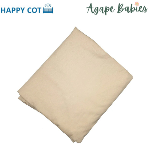 Happy Cot 100% Cotton Fitted Sheet - Plain Beige