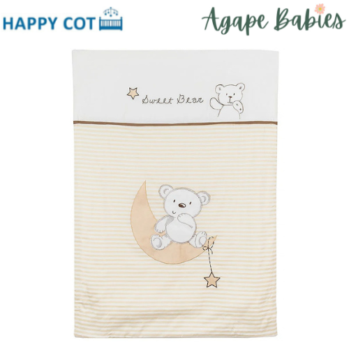 Happy Cot 100% Cotton Baby Comforter - Sweet Bear