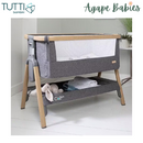 Tutti Bambini CoZee Bedside Crib - Scandinavian Walnut & Ecru