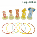 Montessori Educative Learning Wooden Ring Toss Activity Toy