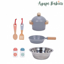 Montessori Wooden Kids Toys Gourmet Chef Kitchen Set