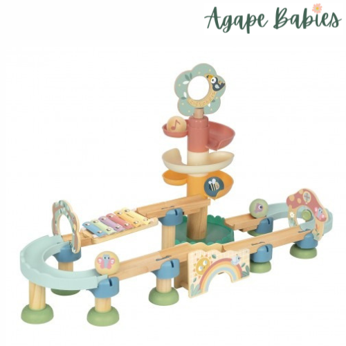 Montessori Educative Learning Wooden Ball Drop Track Set