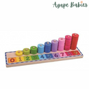 Montessori Educative Learning Wooden Counting Stacker Activity Toy