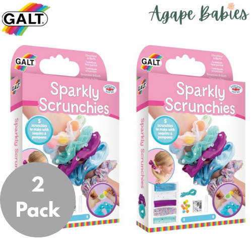 [2 Pack] Galt Sparkly Scrunchies
