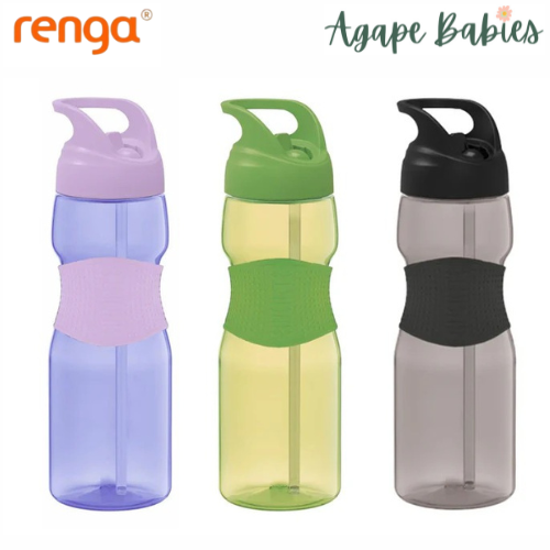[3 Pack] Renga Moly Tritan Water Bottle With Straw - 730ML (3 Colors)