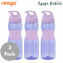 [3 Pack] Renga Moly Tritan Water Bottle With Straw - 730ML (3 Colors)