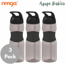 [3 Pack] Renga Moly Tritan Water Bottle With Straw - 730ML (3 Colors)