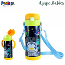 Puku Kids Stainless Steel Insulated Straw Bottle 350ml - Space Blue