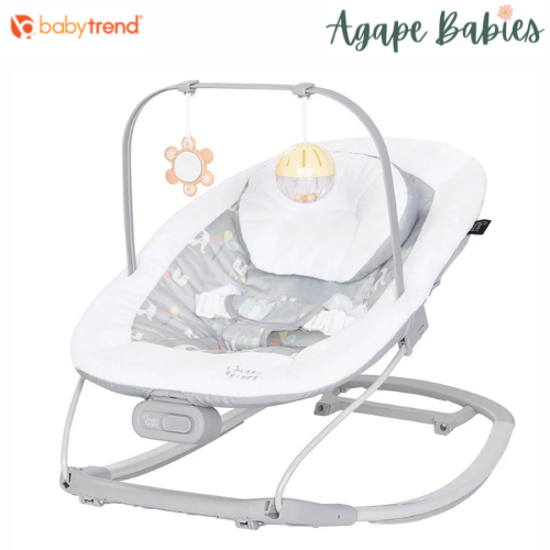 Baby Trend Smart Steps My First Rocker 2 Bouncer - Two of a Kind Grey