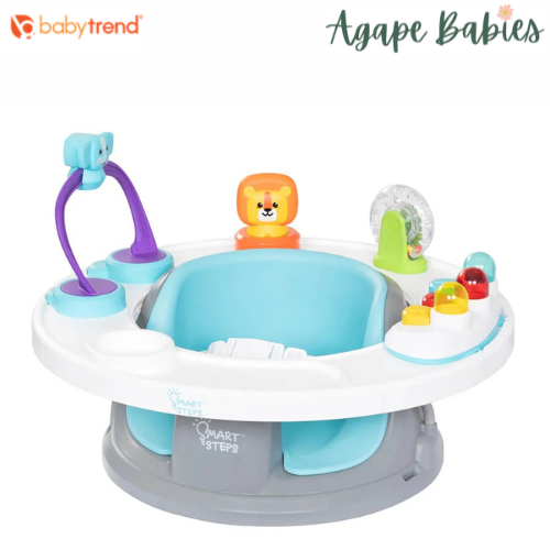 Baby Trend Smart Steps Explore N’ Play 5-in-1 Activity to Booster Seat - Blue Safari Fun
